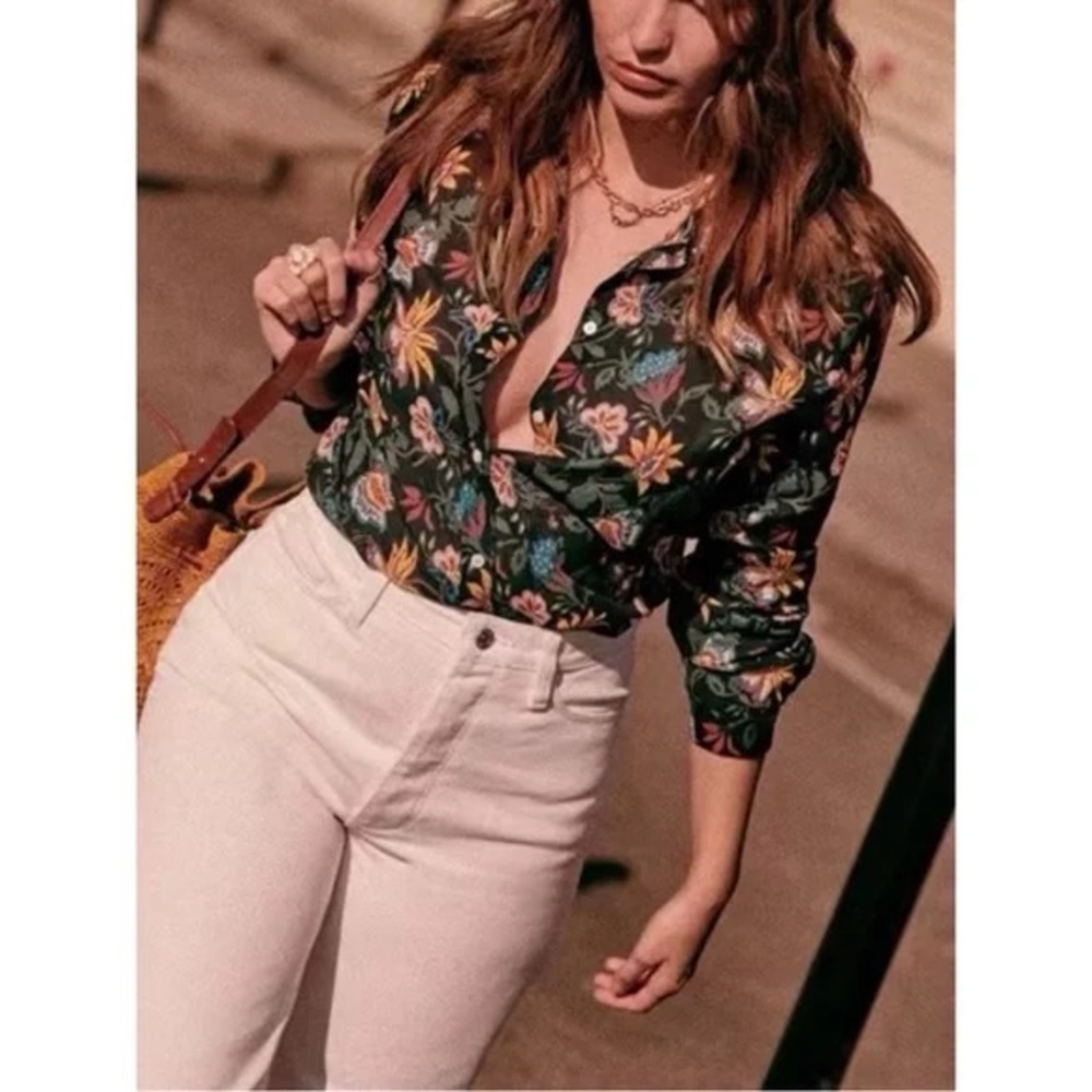 Sezane Pierro shirt in Botanique Noir - Picture 2 of 4